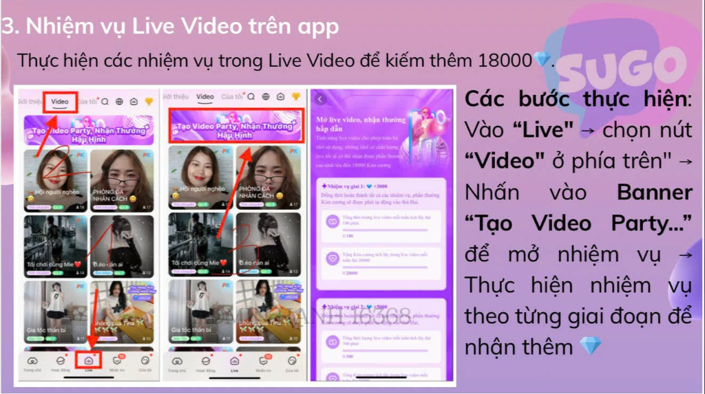 Nhiệm vụ Live Video